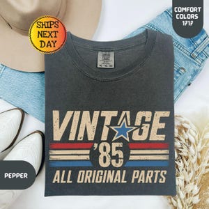 Comfort Colors Retro 40th Birthday Gift for Men, Vintage 1985 T-Shirt, 40 Years Old Gift, Classic Eighties Tee, Birthday Present for Him