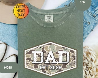 Camiseta personalizada de camuflaje para papá, regalo del Día del Padre de Comfort Colors