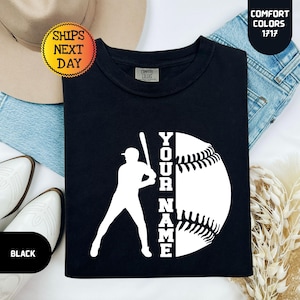 Maglietta da baseball personalizzata Comfort Colors: regalo personalizzato per gli amanti del baseball