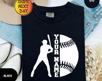 Comfort Colors® Baseball Shirt, Personalized Baseball Tee, Boys Baseball Tee, Custom Baseball Tee, Baseball Coach Shirt, Baseball Lover Gift