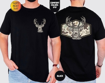 Comfort Colors Camo Deer Hunting T-Shirt, Outdoorsman Gift