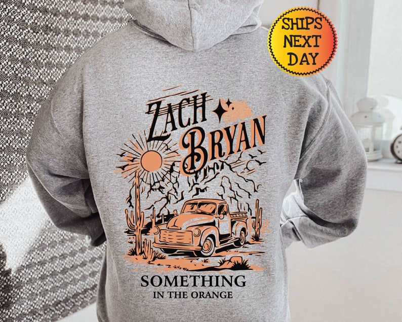 Zach Bryan Something in the Orange Hoodie Vintage Zach Bryan Etsy