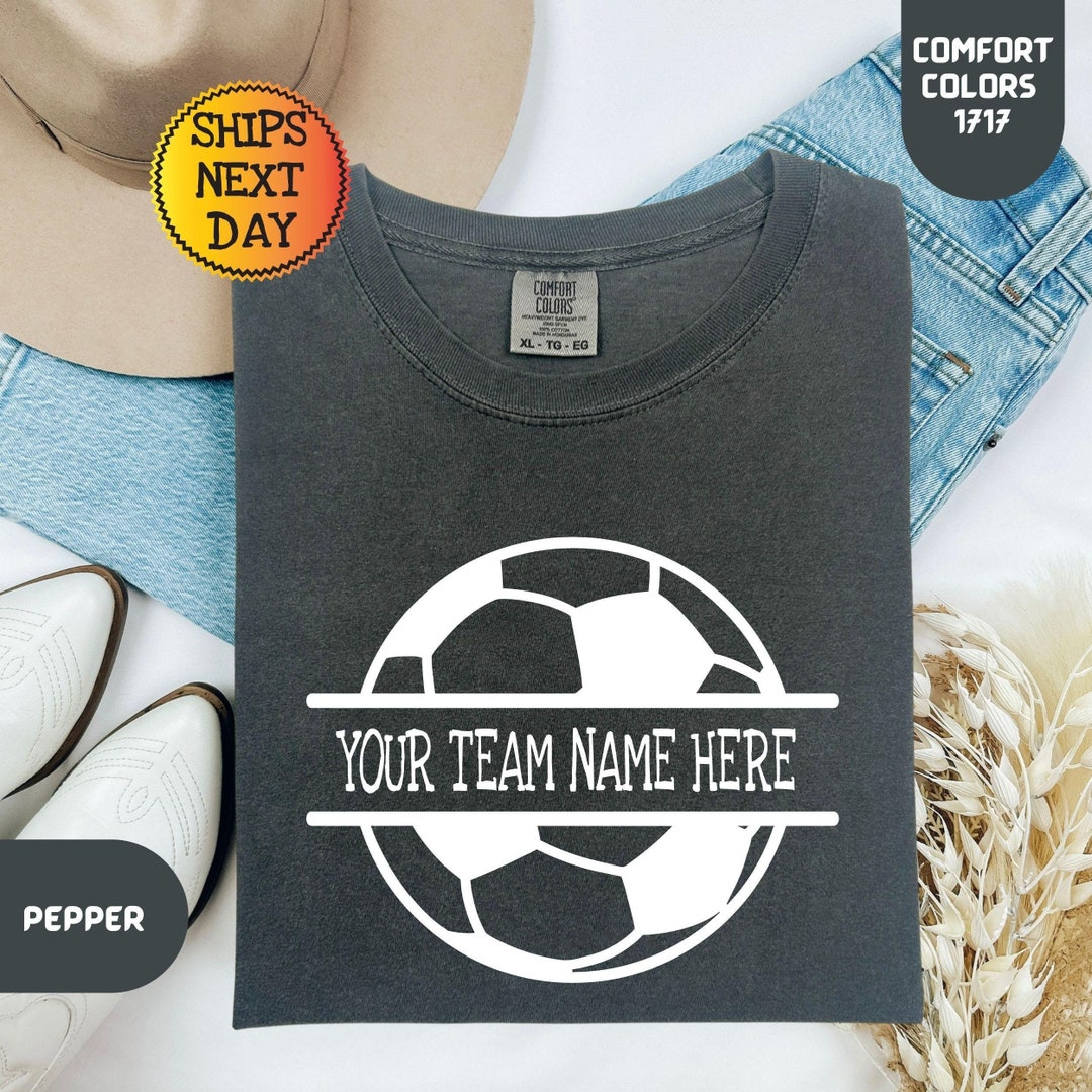 Embossed Embroidery - Play Ball - Custom Number Comfort Colors Tee