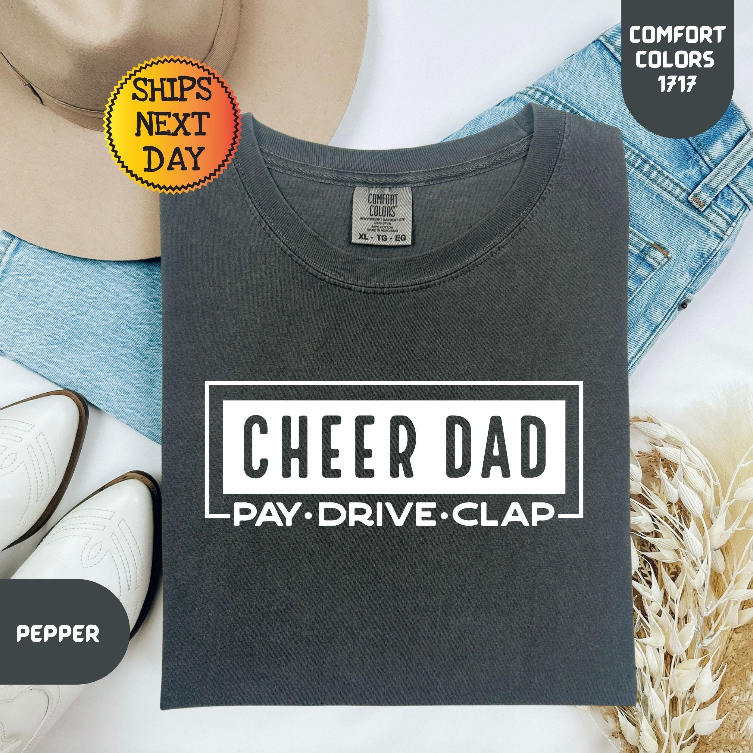 Comfort Colors Cheer Dad Shirt, Cheerleading Dad Shirt, Cheer Life Shirt, Cheer Squad Tee, Game Day Shirt, Sports Dad Gift, Fathers Day Gift