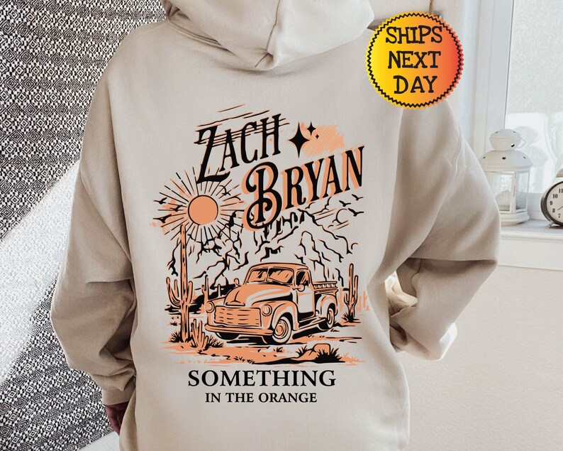 Zach Bryan Something in the Orange Hoodie Vintage Zach Bryan Etsy