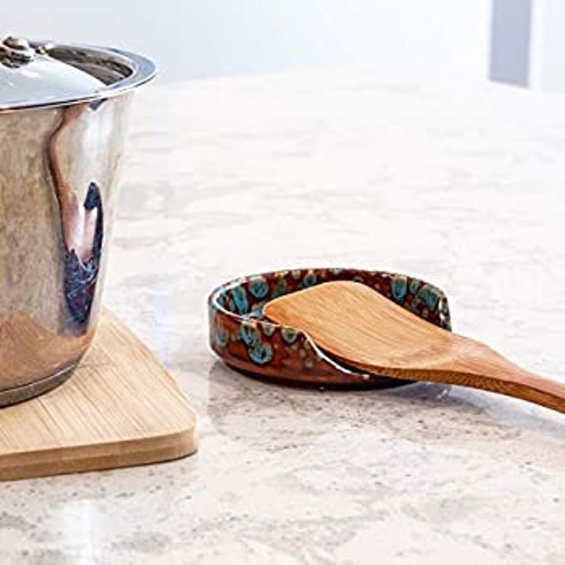 Ceramic Kitchen Spoon Rest Holder for Kitchen or Stove Spatula Etsy