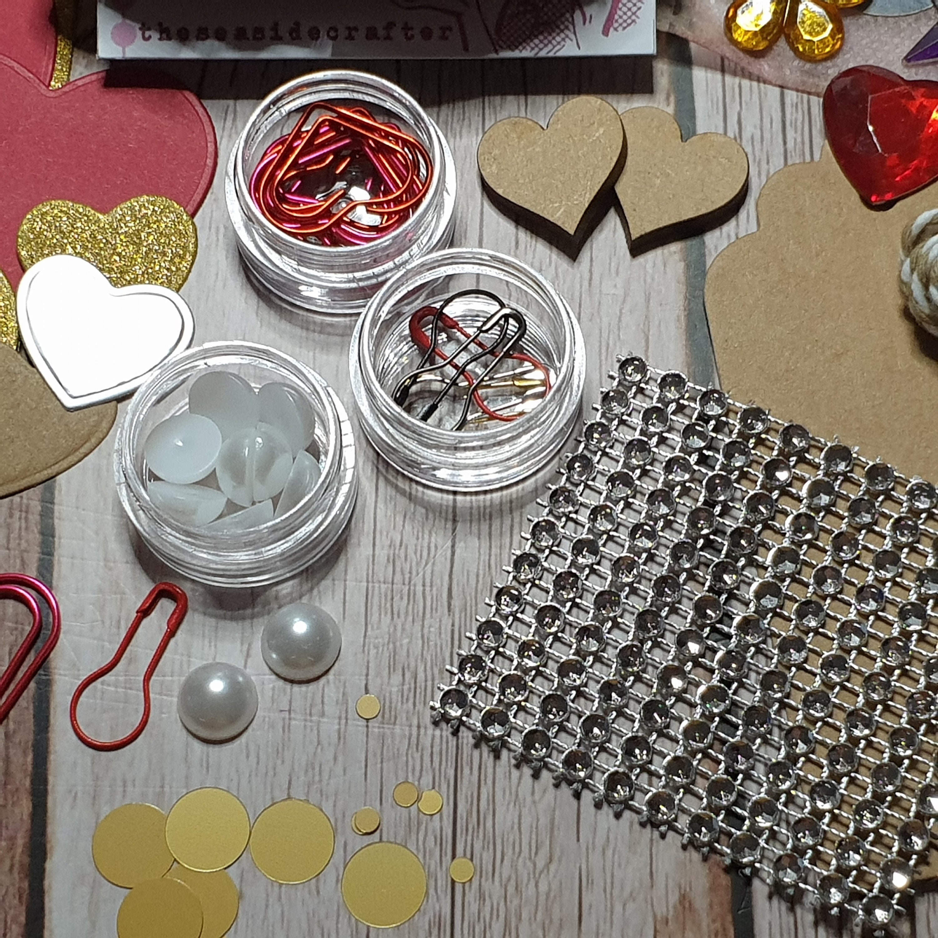 Valentine Craft Supplies Pack Silver Sequins Die Cut Hearts 