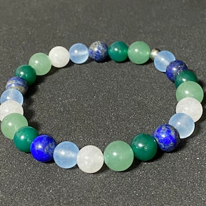 MLM Pride Flag Beaded Gemstone Bracelet