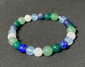 MLM Pride Flag Beaded Gemstone Bracelet