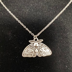 Luna Moth Charm Necklace
