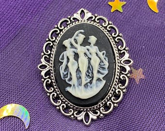 青と白の女神カメオブローチ - Etsy 日本