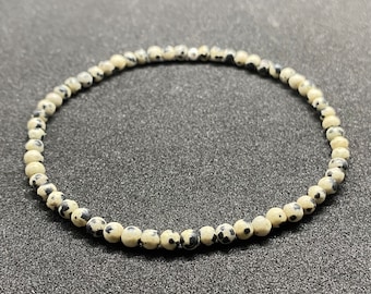 Dalmatian Jasper Beaded Gemstone Anklet