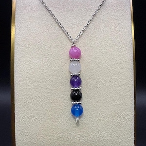 Genderfluid Pride Flag Beaded Pendant Necklace