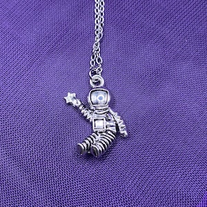 Floating Astronaut Charm Necklace