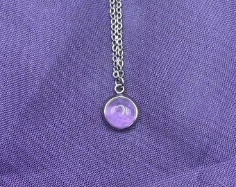 Amethyst Cabochon Pendant Necklace