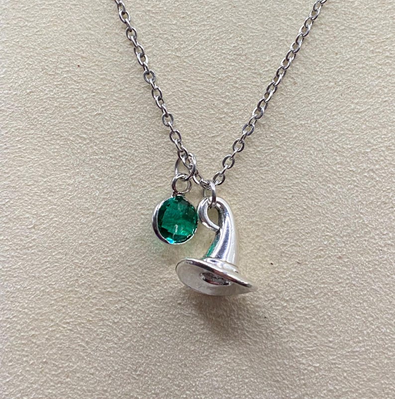 Elphaba Inspired Witch Hat and Crystal Charm Necklace - Etsy