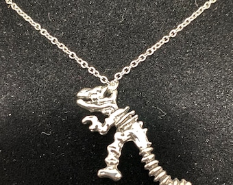 T-Rex Skeleton Charm Necklace