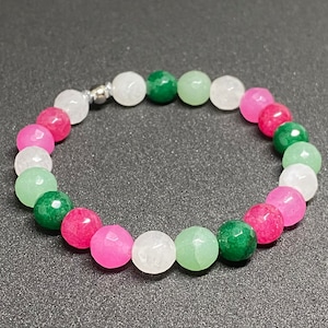 Abrosexual Pride Flag Beaded Gemstone Bracelet