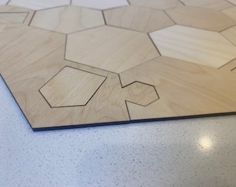 Laser Cut Board Game SVG, Hex Tile Design, 2-6 Player (Digital Download)