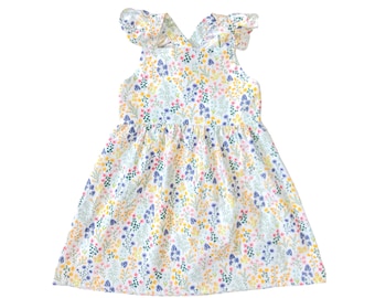 Girls dress, girls sundress, toddler dress, floral girls dress, cotton girls dress, children's clothing, kids clothing