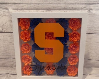 CUSTOM College Shadow Box- Can be made for any school "9x9 box size"