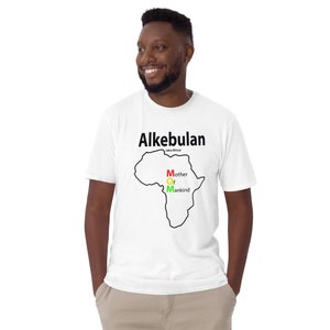 Mapa africano Alkebulan MOM Madre de Man-Kind camiseta unisex de manga corta