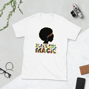 Melanin Shirt Dashiki Pattern Afro Queen Black Pride Unisex T-Shirt