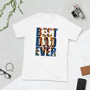 Melanin Shirt Best Dad Ever Dashiki Pattern Black Father Short-Sleeve Unisex T-Shirt