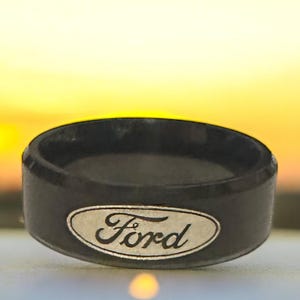 InspiredSize 9.5  Ford Truck Titanium 8 mm ring.
