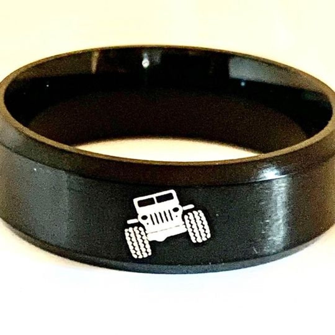 Replica of 4x4 off Road Design 8MM Titanium Ring - Etsy