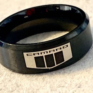 Inspired Size 7 Chevy Camaro 8MM Inspired Titanium ring