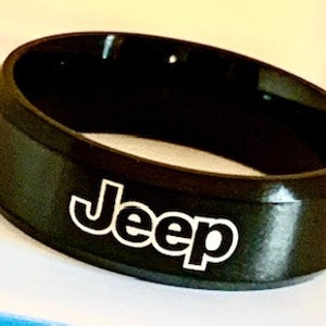 Size 14 replica of 4x4 Off Road  design  8MM Titanium ring