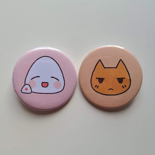 FB Tohru Onigiri & Kyo Cat Button Pins