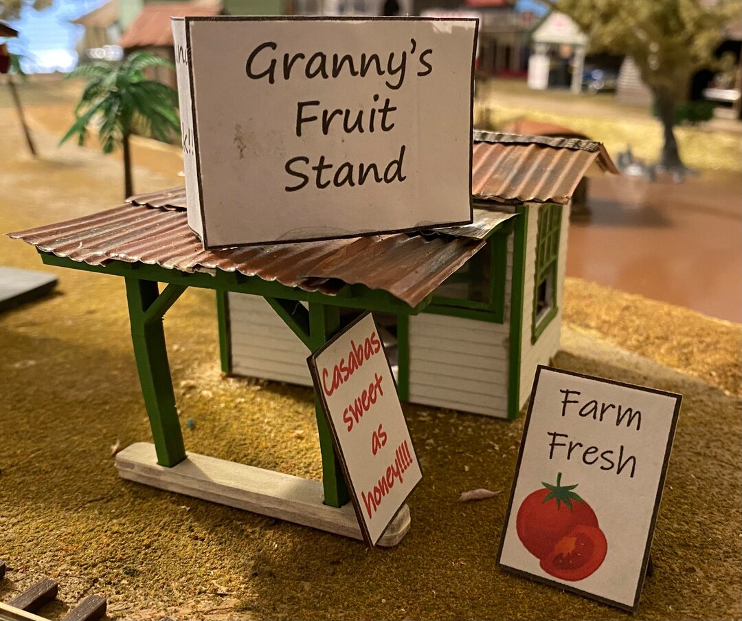 Granny's Fruit Stand O Scale On30 Craftsman Kit Etsy