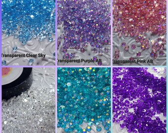 100 Grams- 4mm Trsnsparent Resin Rhinestones, unique rhinestones, high quality rhinestones, 100 grams,