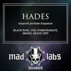 HADES - black rose, oud, pomegranate, smoke, grave dirt - roll on or spray fragrance or cuticle oil