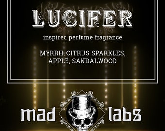 LUCIFER - Hazbin Hotel - myrrh, citrus sparkles, apple, sandalwood - roll on or spray fragrance or cuticle oil