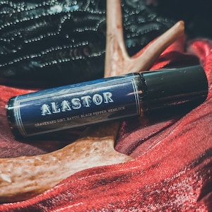 ALASTOR - Hazbin Hotel - graveyard dirt, bayou, black pepper, hemlock - roll on or spray fragrance or cuticle oil