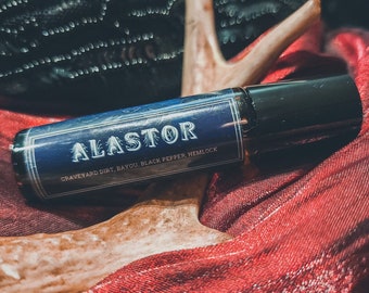 ALASTOR - Hazbin Hotel - graveyard dirt, bayou, black pepper, hemlock - roll on or spray fragrance or cuticle oil