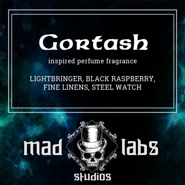 GORTASH - Baldur's Gate- lightbringer, black raspberry, fine linens, steel watch - roll on or spray fragrance or cuticle oil