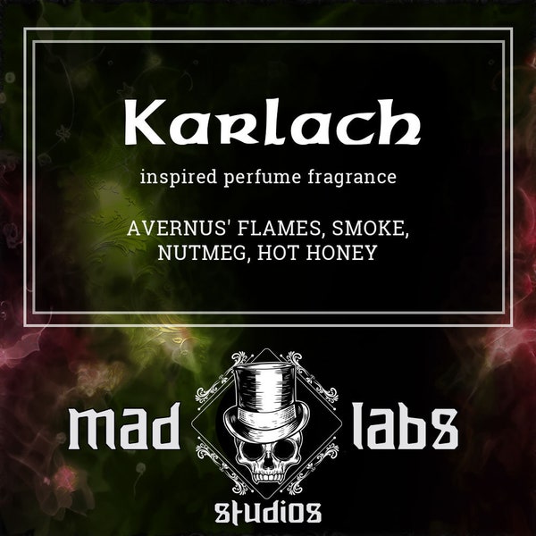 KARLACH - Baldur's Gate- Avernus' flames, smoke, nutmeg, hot honey - roll on or spray fragrance or cuticle oil