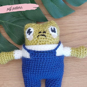 Crochet crying frog PDF pattern | Instant download pattern | English PDF pattern