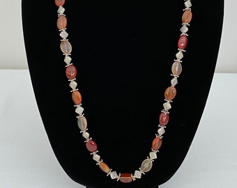 Coral Agate Necklace