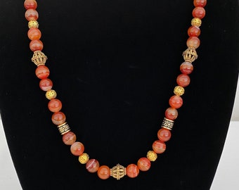 Coral Agate Necklace