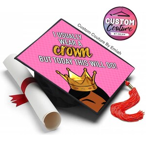 Crown Queen  - Graduation Cap Topper - Pre Made