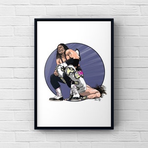 Bret Hart v Shawn Michaels Print