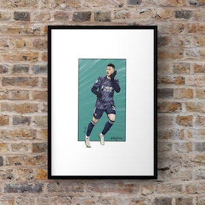 A4 print of Arsenals Gabriel Martinelli