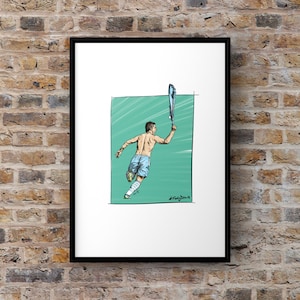 Aguero Man City Celebration Print