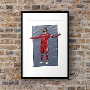Mo Salah celebration Liverpool Print