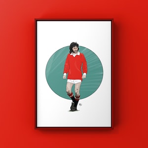 A4 print of George Best